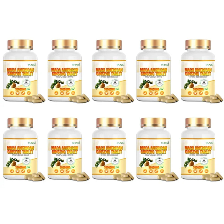 Organic Maca Root Powder with Ginseng Extract Supplement for Men and Women Health- Vegan,Potency enhancement Pills