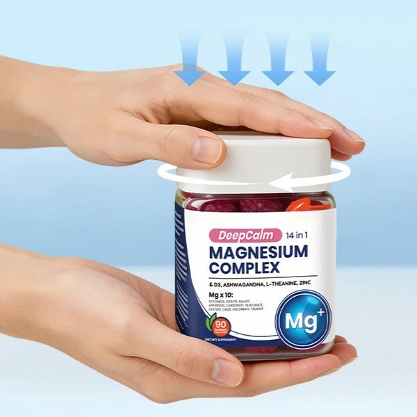 14in1 Magnesium Gummies, Ashwagandha Vitamins Support The Immune System Promote Energy Metabolism Relieve Stress Improve Sleep