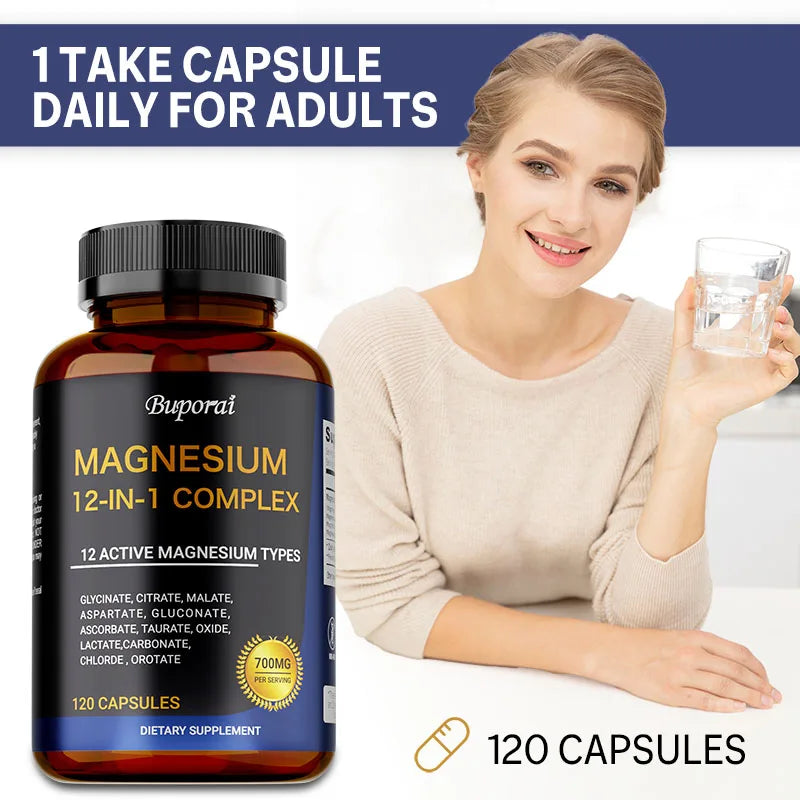 Magnesium Complex Capsules – Muscle, Bone &amp; Sleep Support