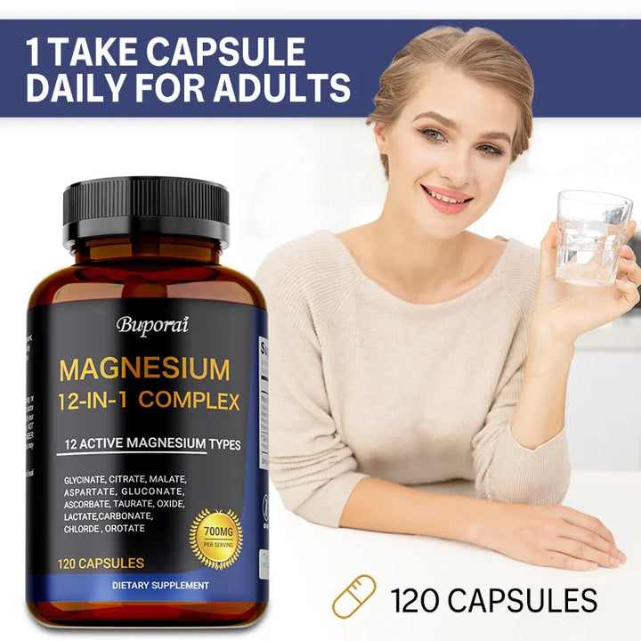 Magnesium Complex Capsules – Muscle, Bone &amp; Sleep Support