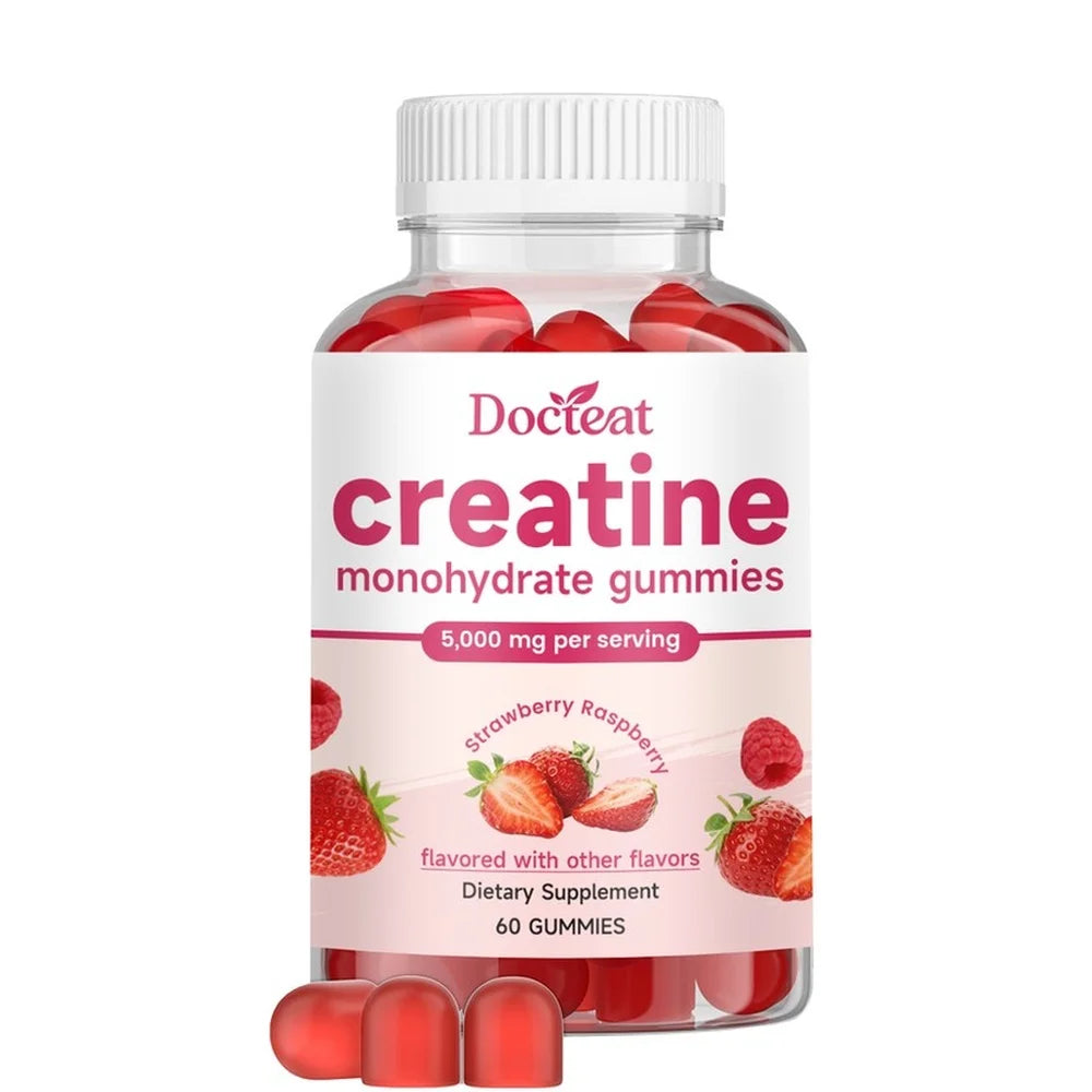 Docteat Creatine Monohydrate Gummies – 5,000mg, 60 Count