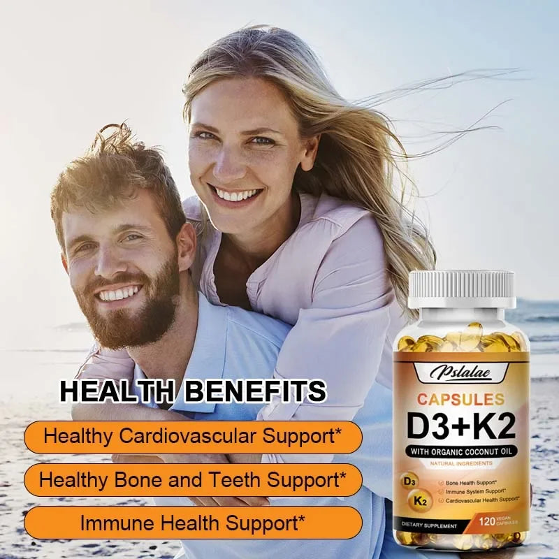 Vitamin D3 + K2 Capsules – Bone &amp; Immune Support