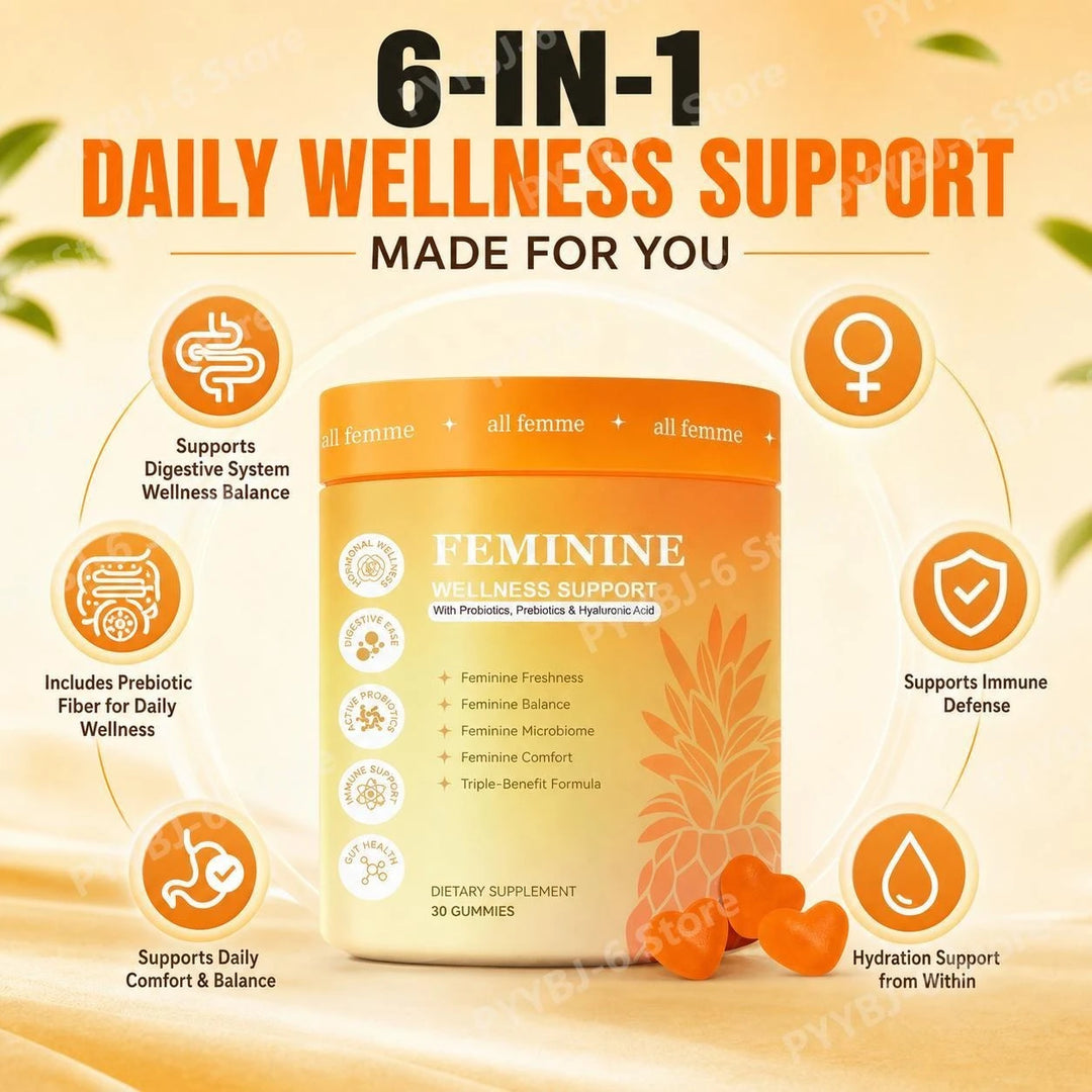 Women’s Feminine Wellness Gummies – B6, Zinc &amp; Inulin