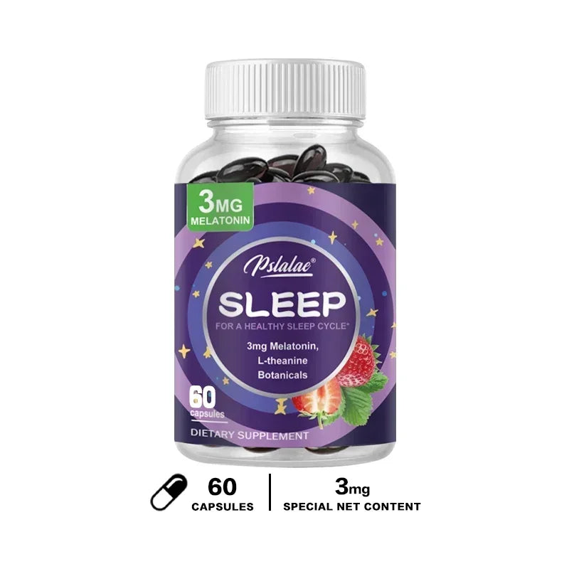 Melatonin 3mg + L-Theanine Capsules – Sleep Support