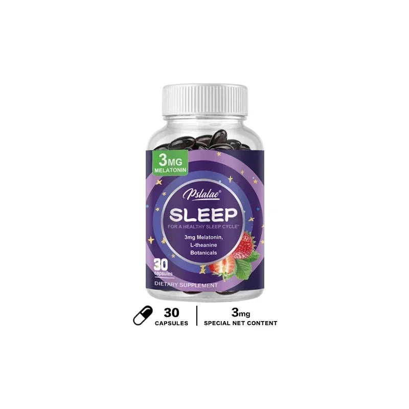 Melatonin 3mg + L-Theanine Capsules – Sleep Support