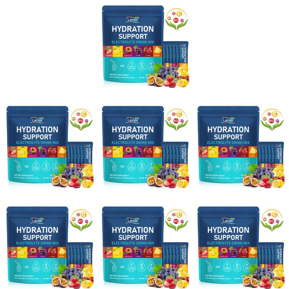 Lenm Electrolyte Drink Mix – Sugar-Free, 24 Sticks