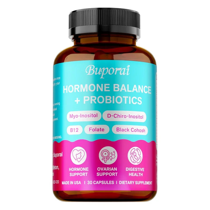 Hormone Balance + Probiotics - Relieves Fatigue, Mood Swings, Supports PMS, Menopause, PMDD, Improve Digestion and Metabolism