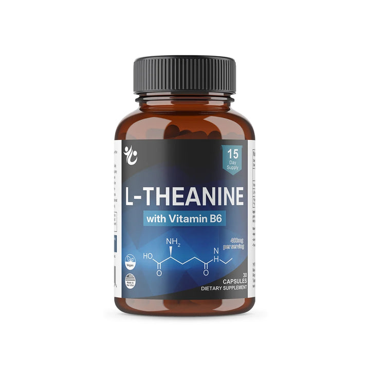L-Theanine 400mg – Mood &amp; Focus Support, 120 Capsules