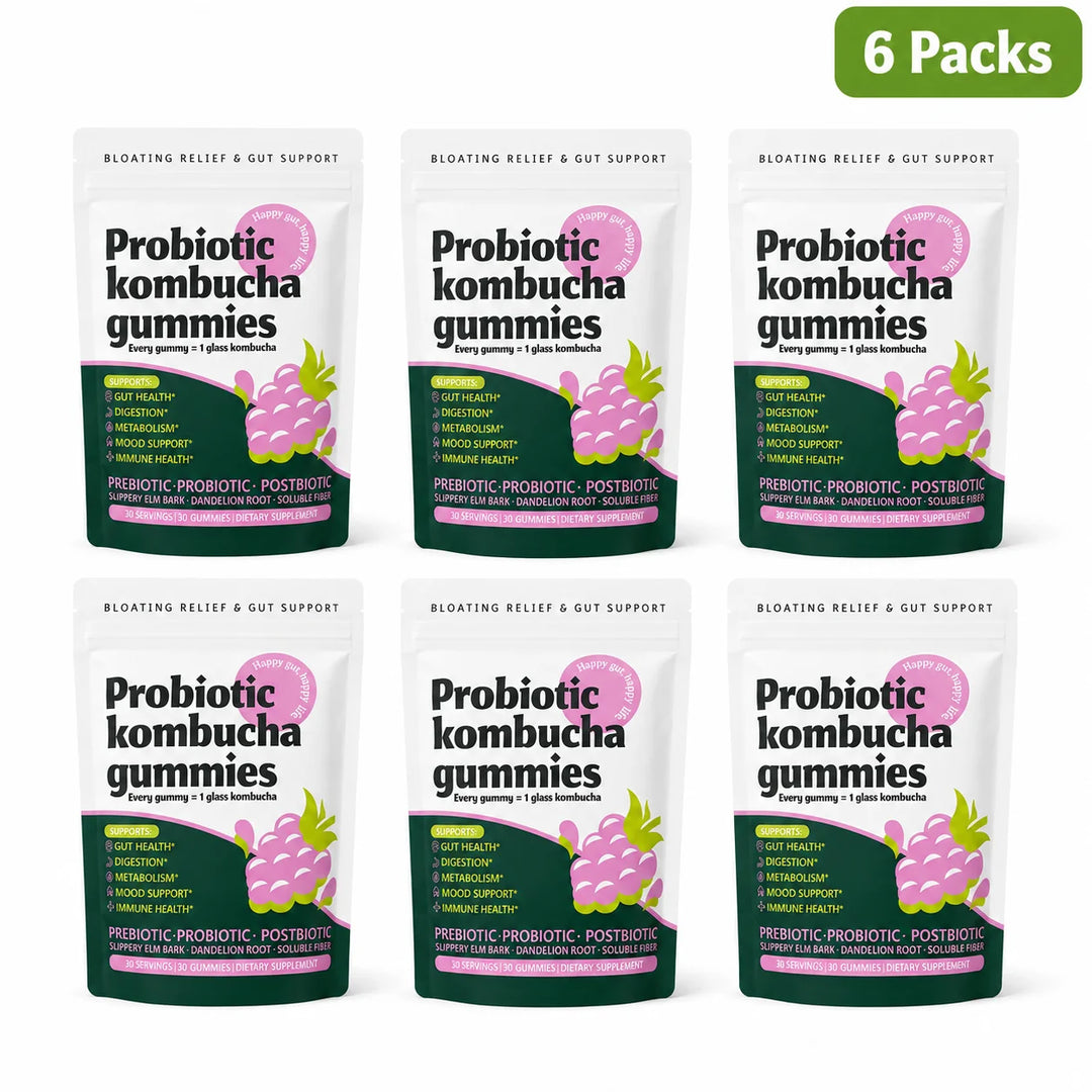 Probiotic Kombucha Gummies – Berry, Prebiotic &amp; Postbiotic