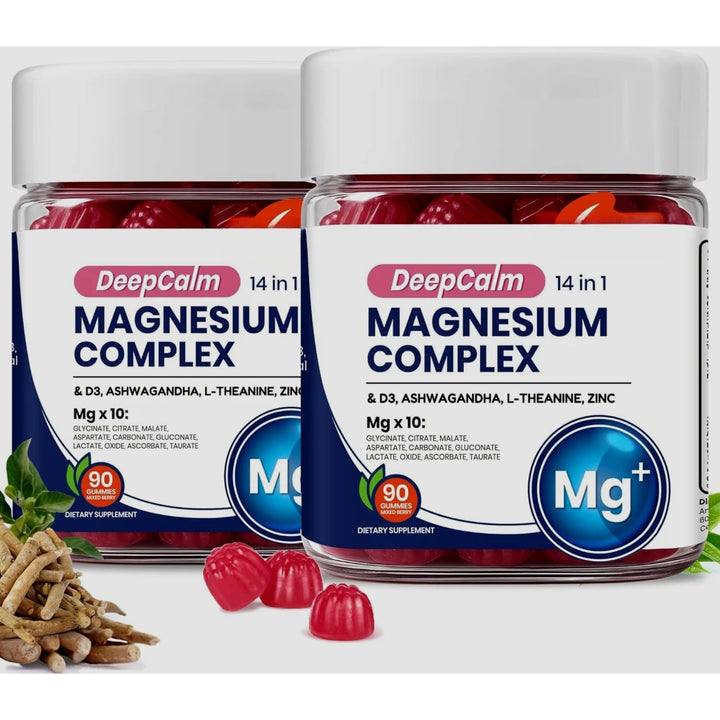 14in1 Magnesium Gummies, Ashwagandha Vitamins Support The Immune System Promote Energy Metabolism Relieve Stress Improve Sleep