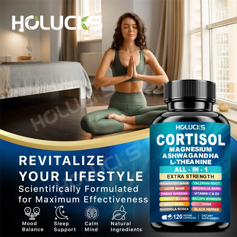 Corti-Soothe Cortisol Support – Magnesium, Ashwagandha &amp; L-Theanine