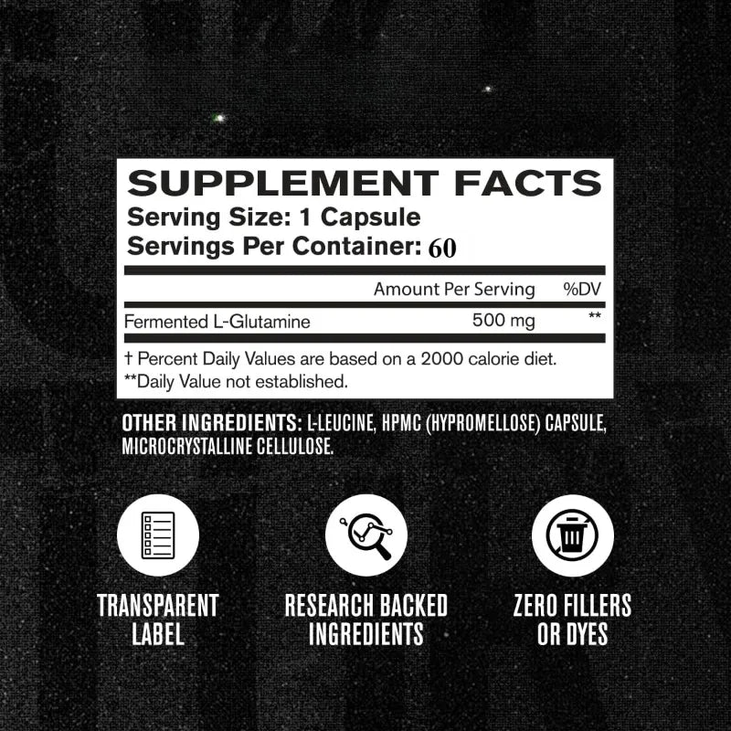 L-Glutamine Capsules – Muscle Recovery &amp; Digestive Support