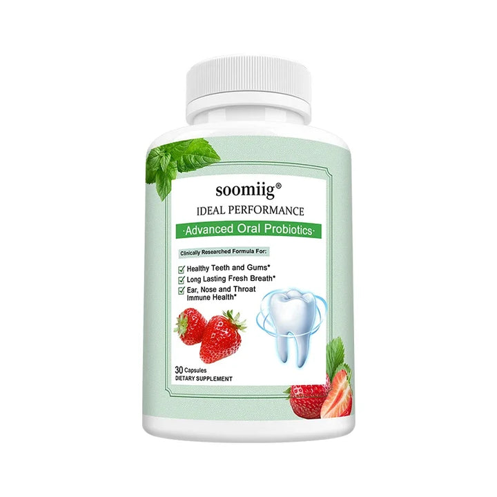 Advanced Oral Probiotic Capsules, Daily Oral Microbiome Balance Supplement for Teeth &amp; Gum Wellness, Fresh Breath Support