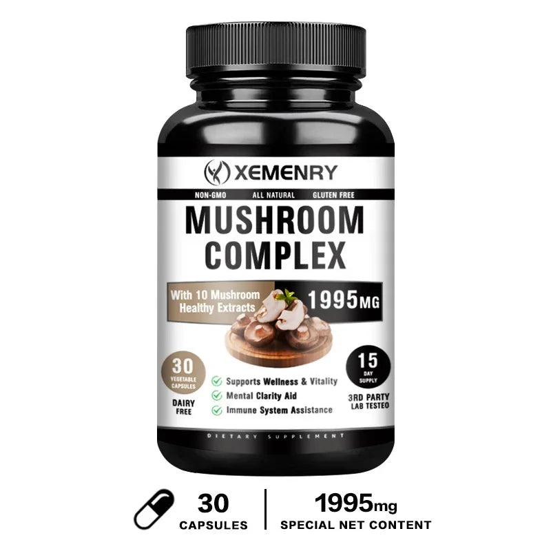 Mushroom Supplement Blend – Energy, Focus &amp; Brain Support