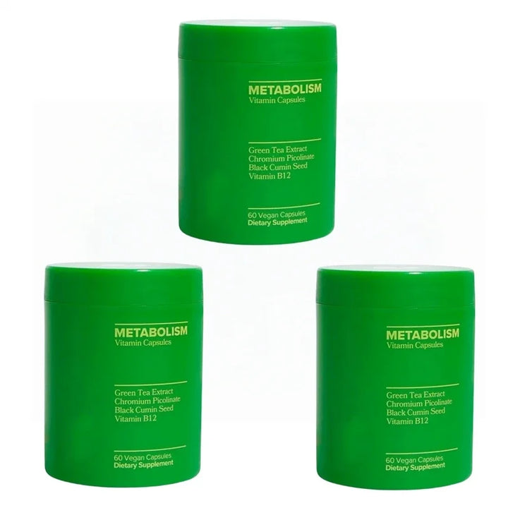 Green Tea &amp; Vitamin B12 Capsules – Metabolism &amp; Antioxidant Support