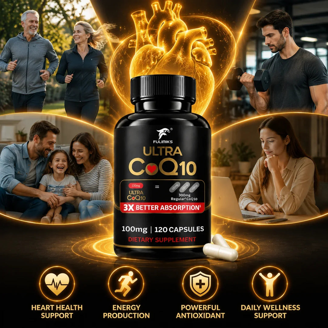 CoQ10 100mg Supplement – Heart &amp; Cellular Energy Support