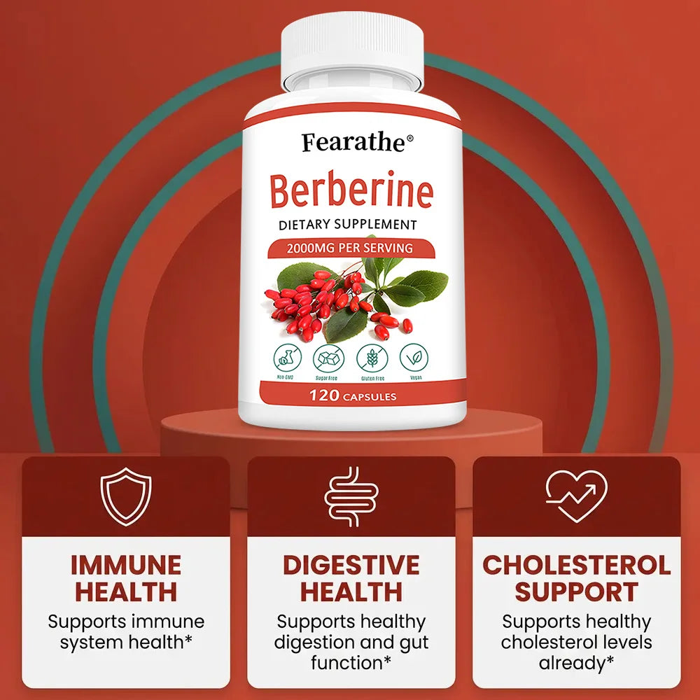 Berberine HCl 2000mg Capsules – Metabolic &amp; Wellness Support
