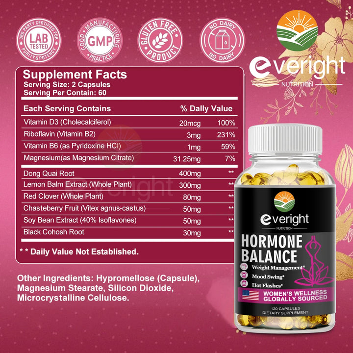 Women’s Hormone Balance Capsules – Menopause &amp; Stress Support