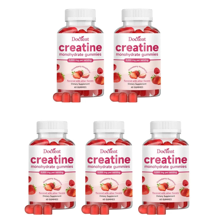 Docteat Creatine Monohydrate Gummies – 5,000mg, 60 Count