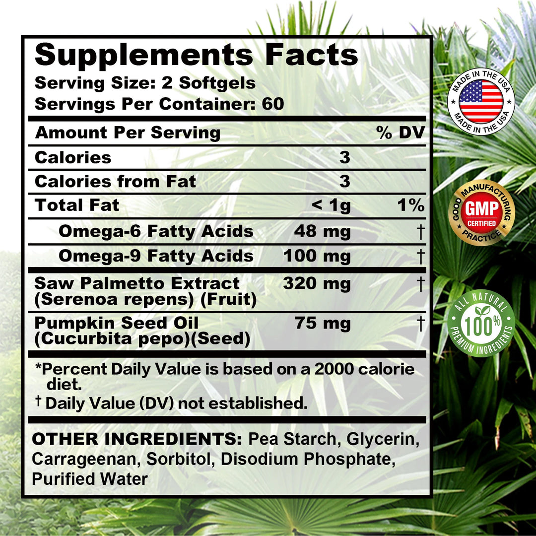 Saw Palmetto Supplement – Prostate &amp; Hair Support