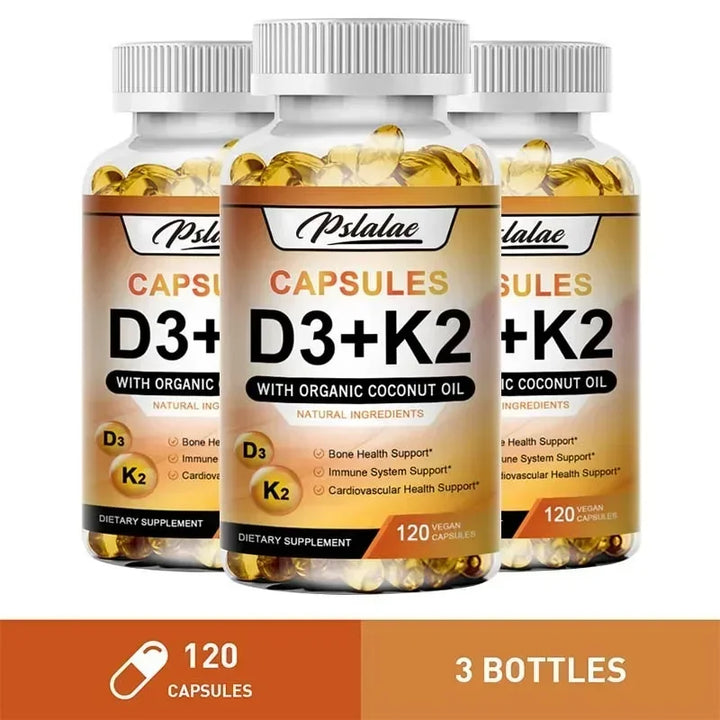 Vitamin D3 + K2 Capsules – Bone &amp; Immune Support
