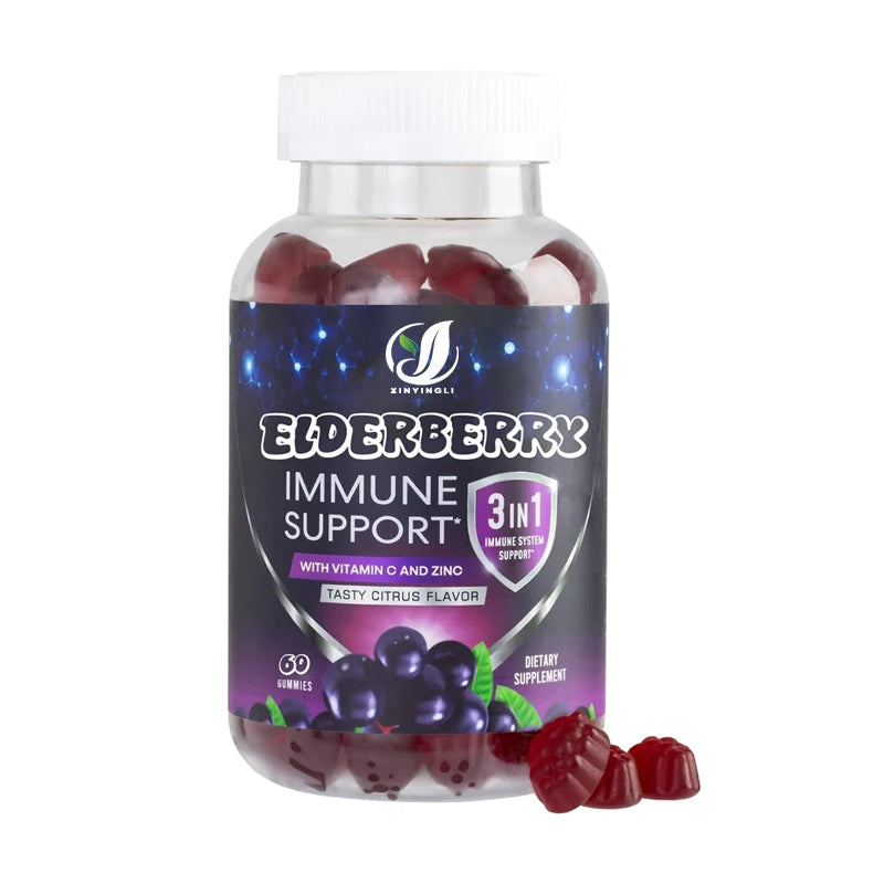 Elderberry Gummies with Vitamin C, D3 &amp; Zinc
