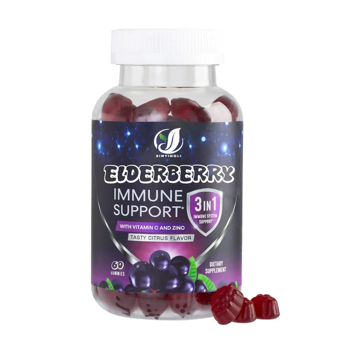 Elderberry Gummies with Vitamin C, D3 &amp; Zinc