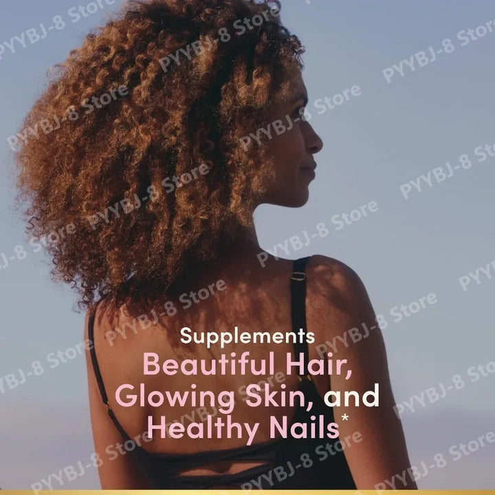 Biotin Gummie Strawberry Flavor with 6000Mcg Biotin &amp; Vitamin Support Healthy Hair Skin and Nails 80pcs Nutritional Supplement