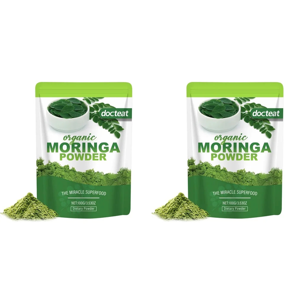Organic Moringa Powder – Antioxidant &amp; Daily Wellness Support 100g