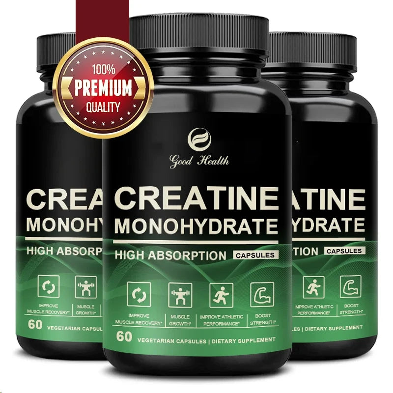 Creatine Monohydrate Capsules – Strength &amp; Muscle Support