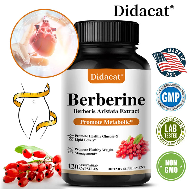 Berberine 500mg Capsules – Metabolism &amp; Weight Management Support