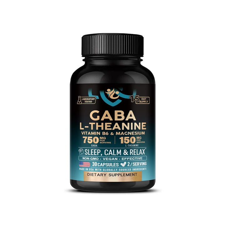 Stress Relief Capsules – GABA &amp; L-Theanine, 120 Capsules