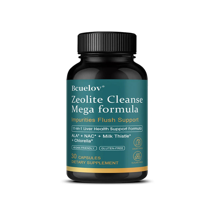 Liver Cleanse Detox &amp; Repair - Zeolite Supplement for Gut Health,Cognition &amp; Natural Energy,Glutathione,NAC,Chlorella,Shilajit