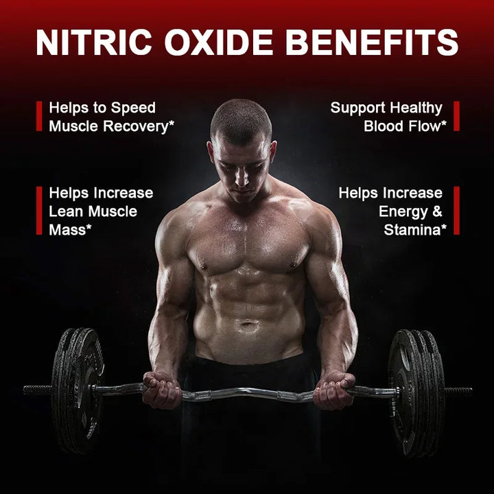 Nitric Oxide Booster,  Boosts Muscle, Energy and Endurance, Pre-Workout Performance &amp; Muscle Mass, L-arginine Supplement
