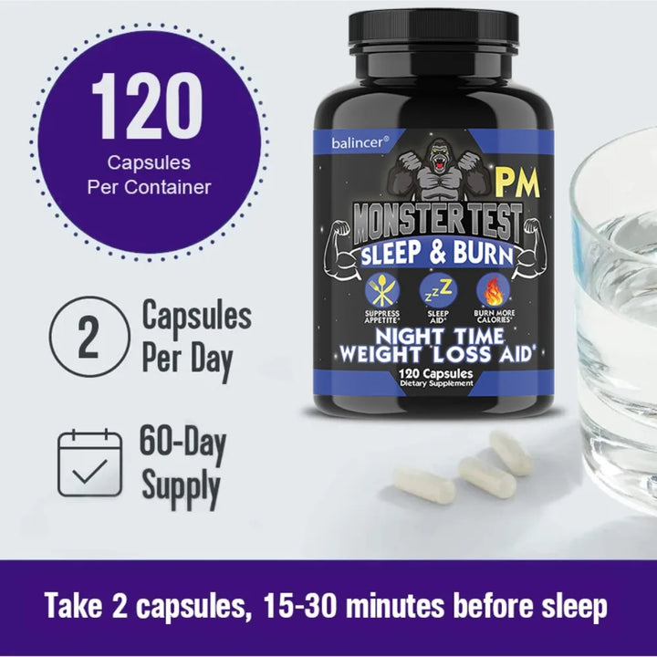 Night Time Fat Burning Capsule - Supports Immune System Health, Appetite Suppression, Healthy Weight Management