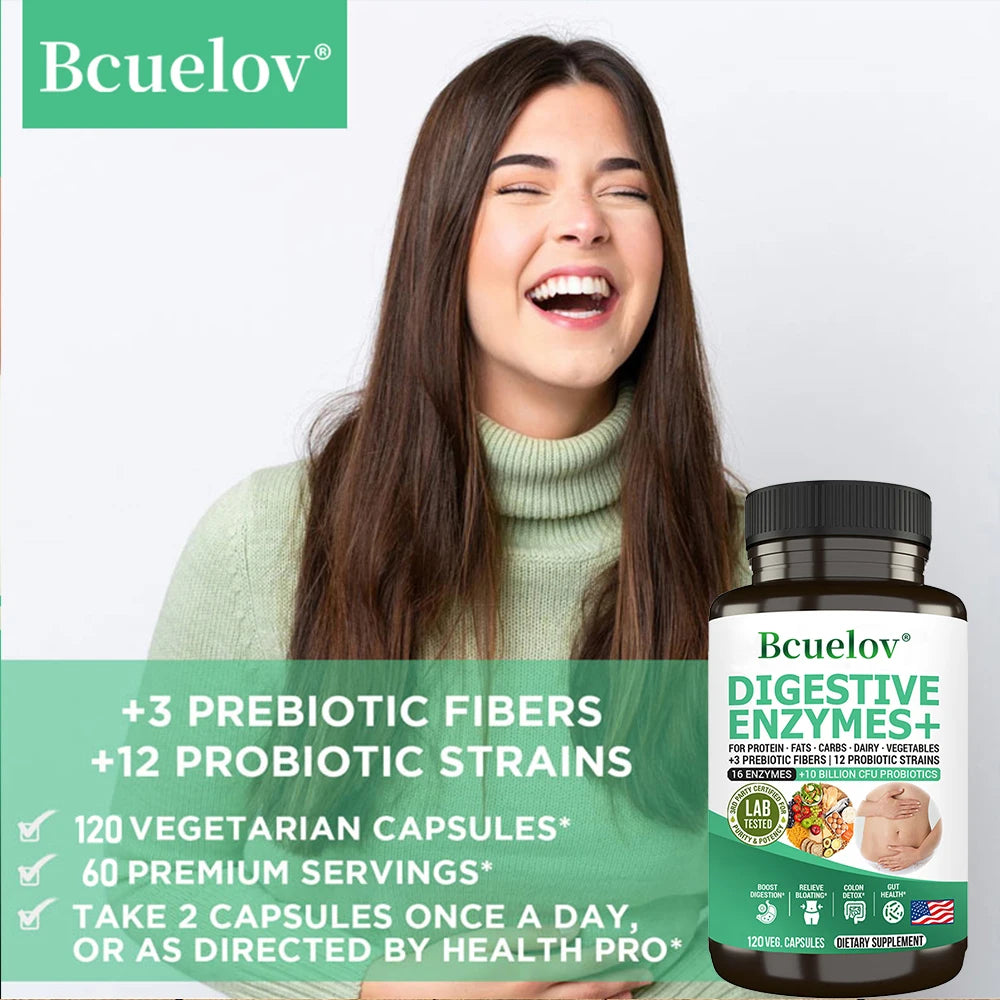Digestive Enzymes with Prebiotics &amp; Probiotics – 10B CFU