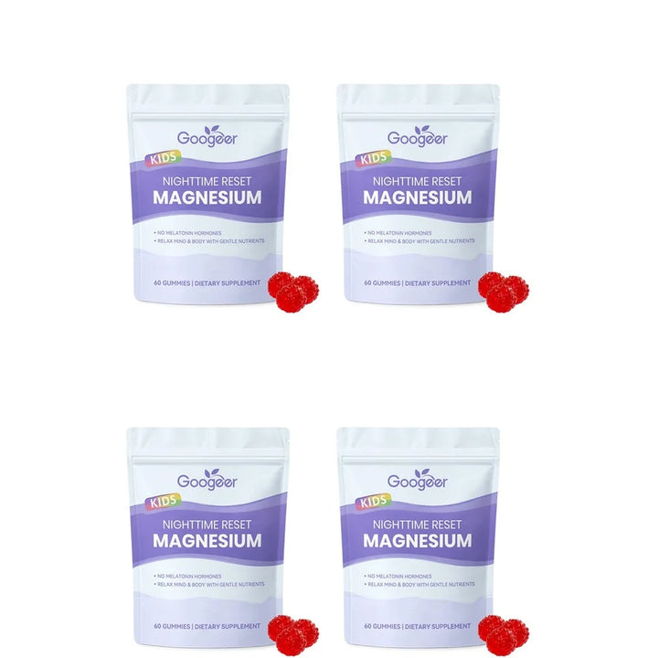 Googeer Magnesium Gummies with Saffron Extract Nighttime Relax Support Formula Magnesium Citrate 60Gummies Stress &amp;Sleep Support