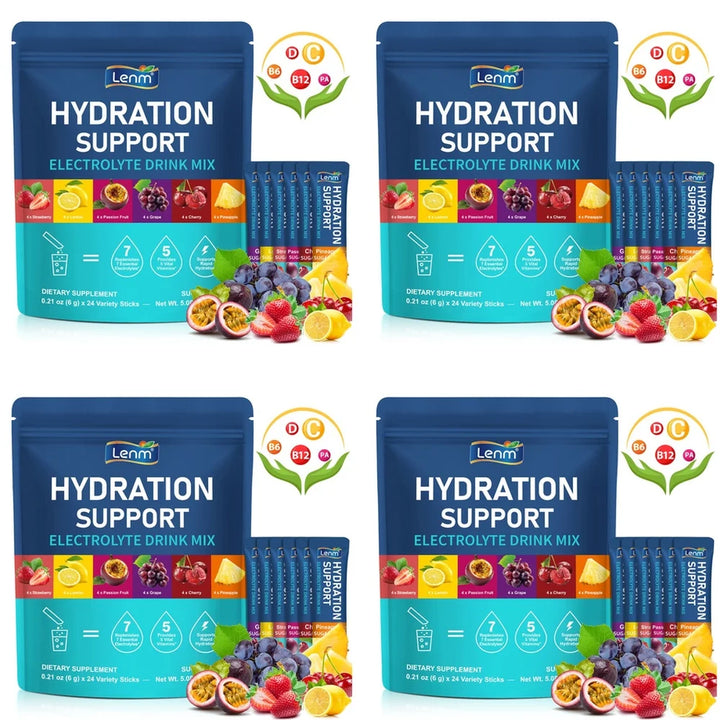 Lenm Electrolyte Drink Mix – Sugar-Free, 24 Sticks