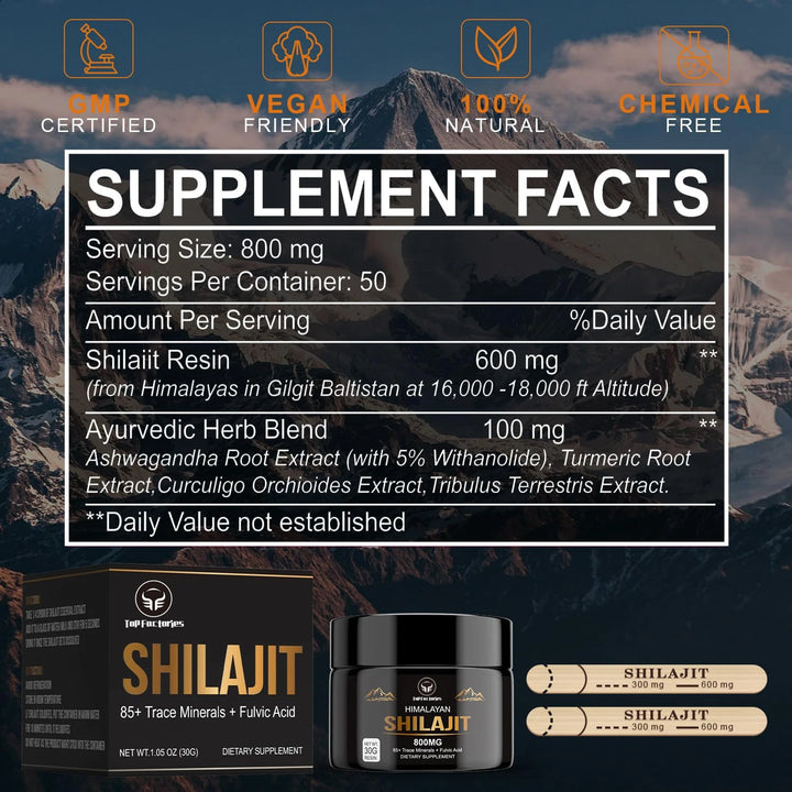 Pure Himalayan Shilajit Resin – 500mg