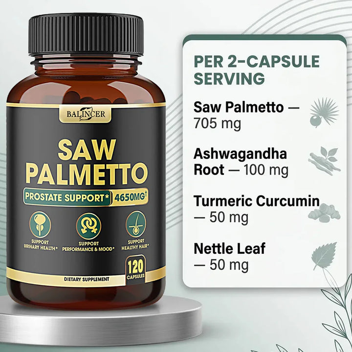 Saw Palmetto Capsules – Prostate &amp; Men’s Wellness Support