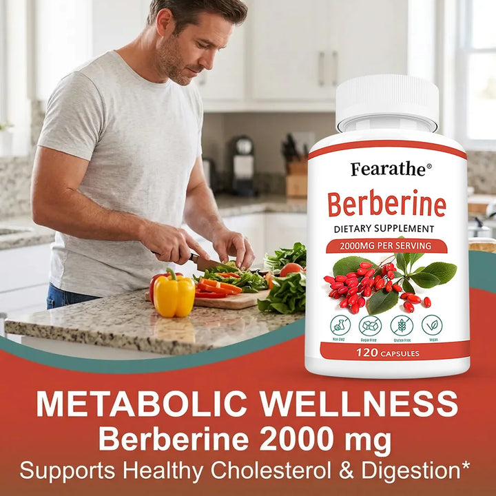 Berberine HCl 2000mg Capsules – Metabolic &amp; Wellness Support