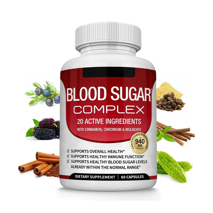 Blood Sugar Supplements Blood Sugar Balance Maintain Sugar Metabolism Support Diabetes and Cardiovascular Health