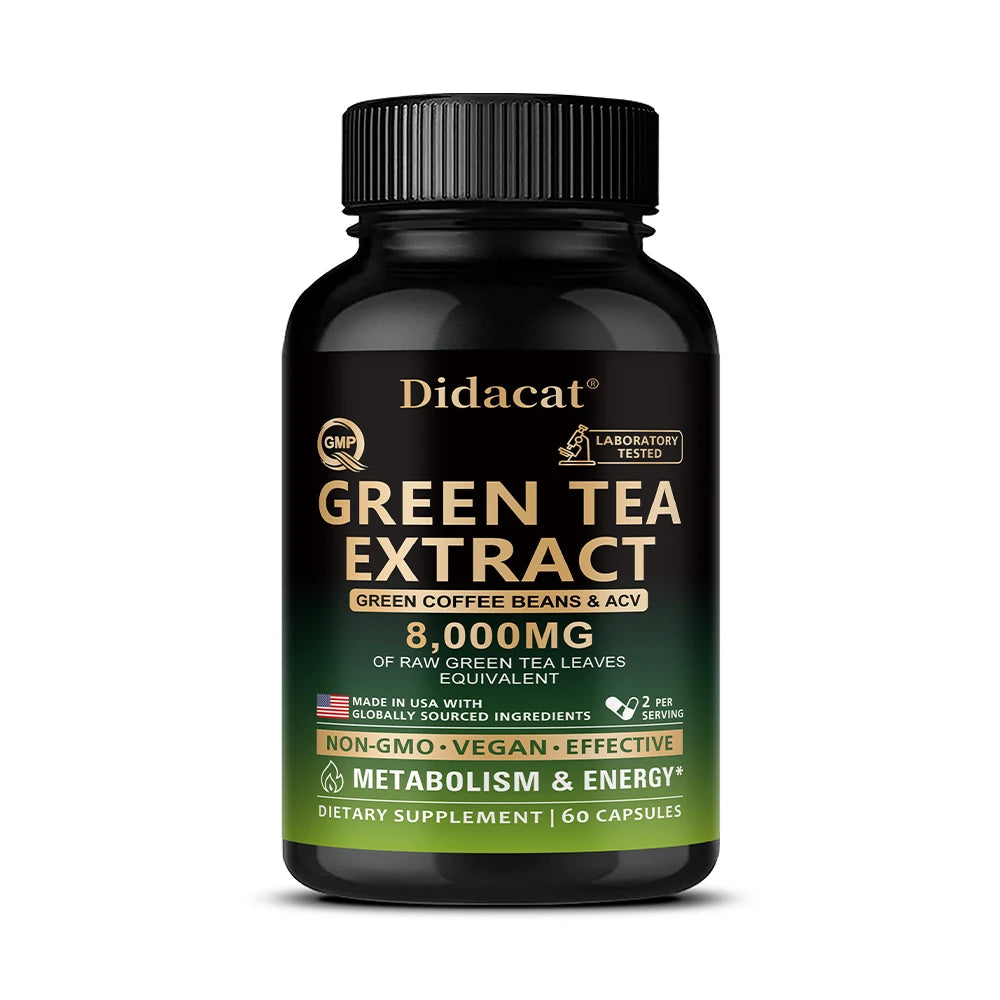 Green Tea Extract Capsules – Metabolism, Energy &amp; Focus