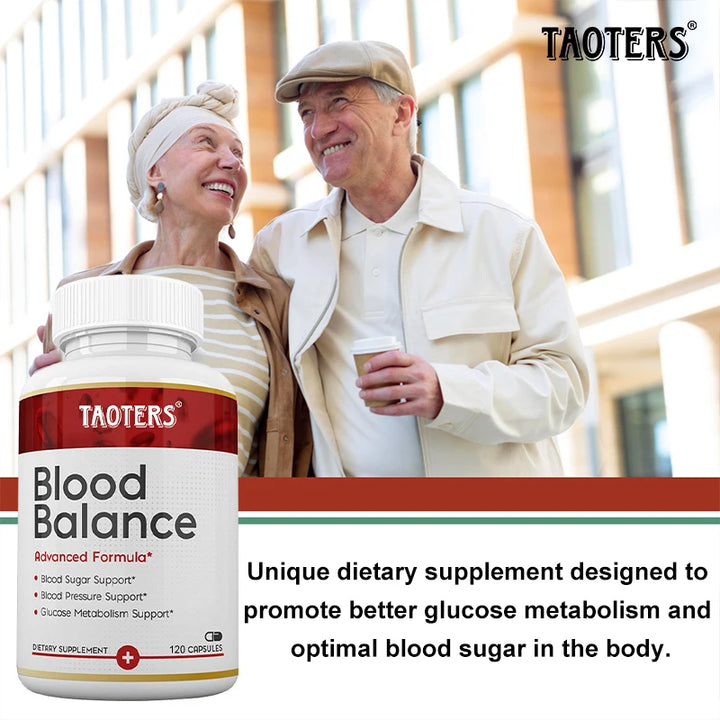 Natural Blood Balance Capsules - Vitamin C, B6,12,Hawthorn, Heart &amp; Blood Sugar Balance Circulation Support, Promotes Metabolism