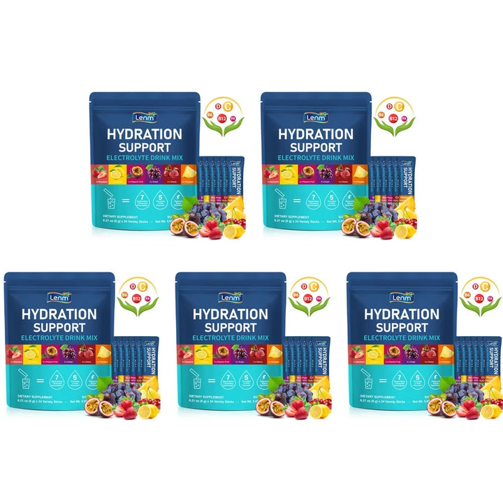 Lenm Electrolyte Drink Mix – Sugar-Free, 24 Sticks