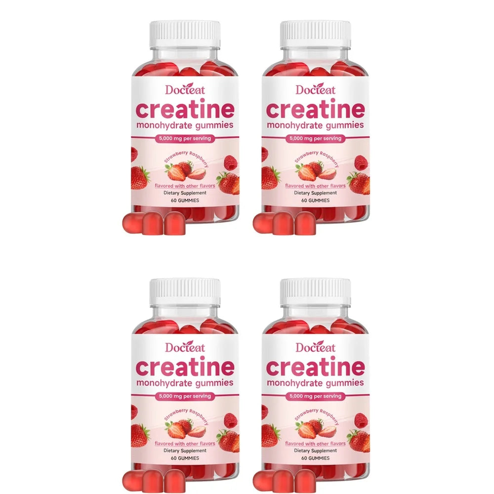 Docteat Creatine Monohydrate Gummies – 5,000mg, 60 Count