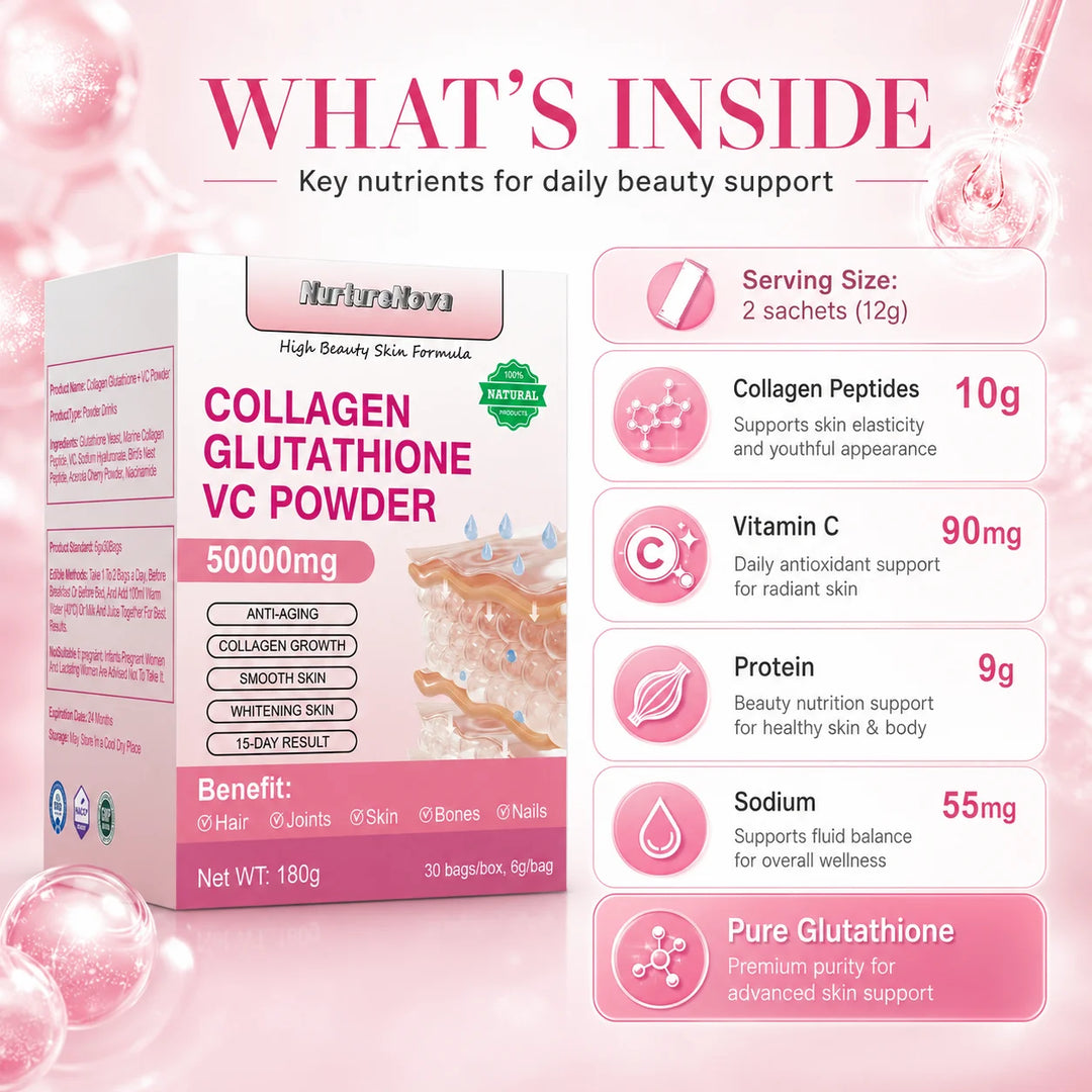Marine Collagen Peptides Powder – Glutathione &amp; Vitamin C