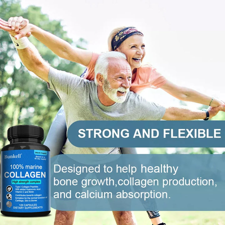 100% Marine Collagen Type 1 – Hyaluronic Acid &amp; Vitamin C
