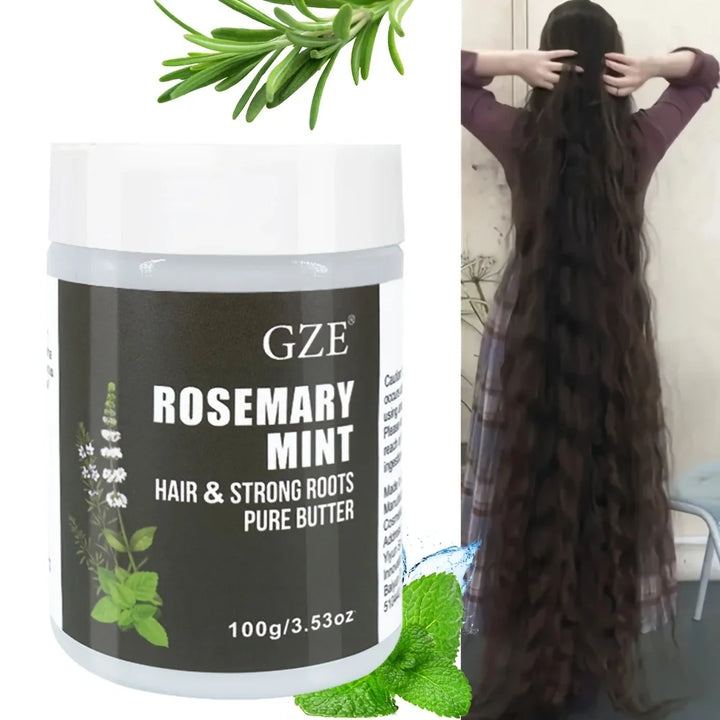 GZE Rosemary Mint Hair &amp; Strong Roots Butter - Natural Hair Growth &amp; Damage Repair Treatment for Stronger, Healthier Hair