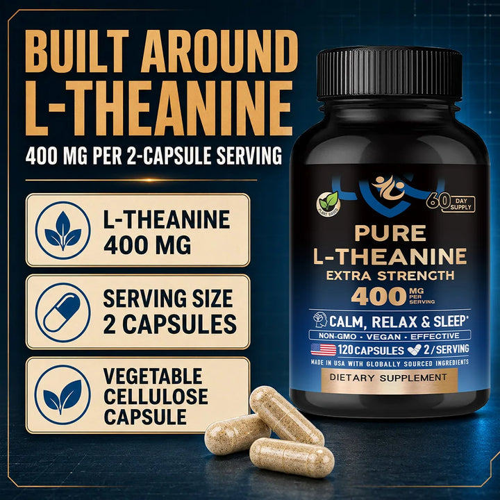 L-Theanine Capsules – Stress, Mood &amp; Focus Support